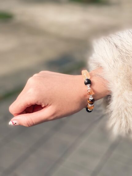 財富捕夢網｜黃水晶 x 銀曜石 x 黃塔晶 x 黃虎眼